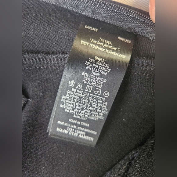 Ted Baker London -Jeggins Women's Black Sz 2 Snake Effect Paneled  NWT - Picture 11 of 12